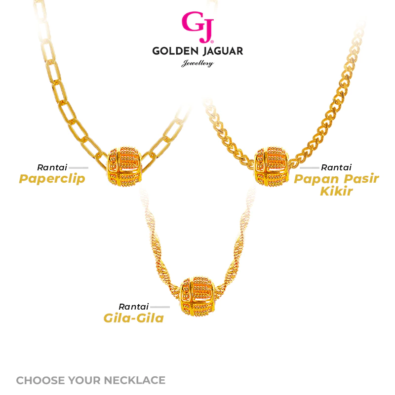 Jewellery Emas Bangkok Emas Korea 24K Gold Plated Necklace Rantai Sempoa Series Rantai Leher Perempuan