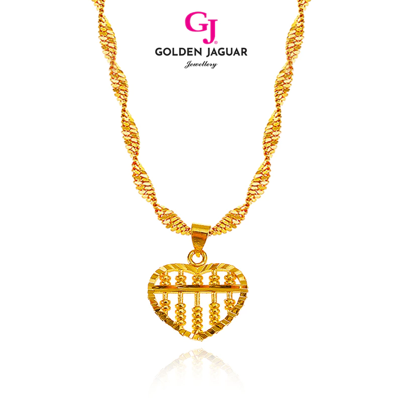 Jewellery Emas Bangkok Emas Korea 24K Gold Plated Necklace Rantai Sempoa Series Rantai Leher Perempuan