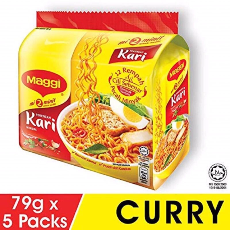 Maggi Instant Noodle 5 packs (Chicken / Curry / Tom Yam / Laksa)