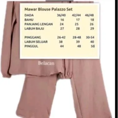 MAWAR BLOUSE+SELAUR MUSLIM FASHION DESİGN 2 [READY STOCK]