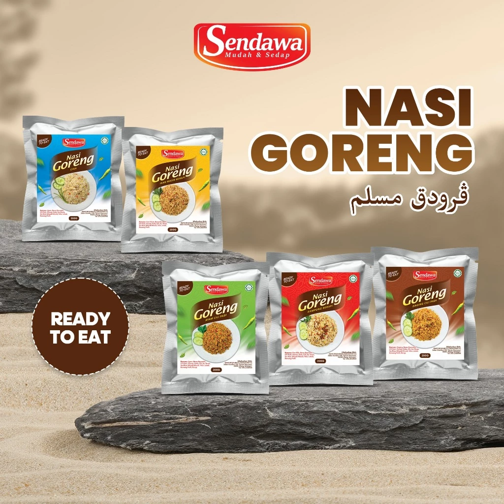 SENDAWA NASI GORENG BELI 5 FREE 1 BERAS BASMATHI READY TO EAT PEDAS & SEDAP UNTUK TRAVEL & UMRAH