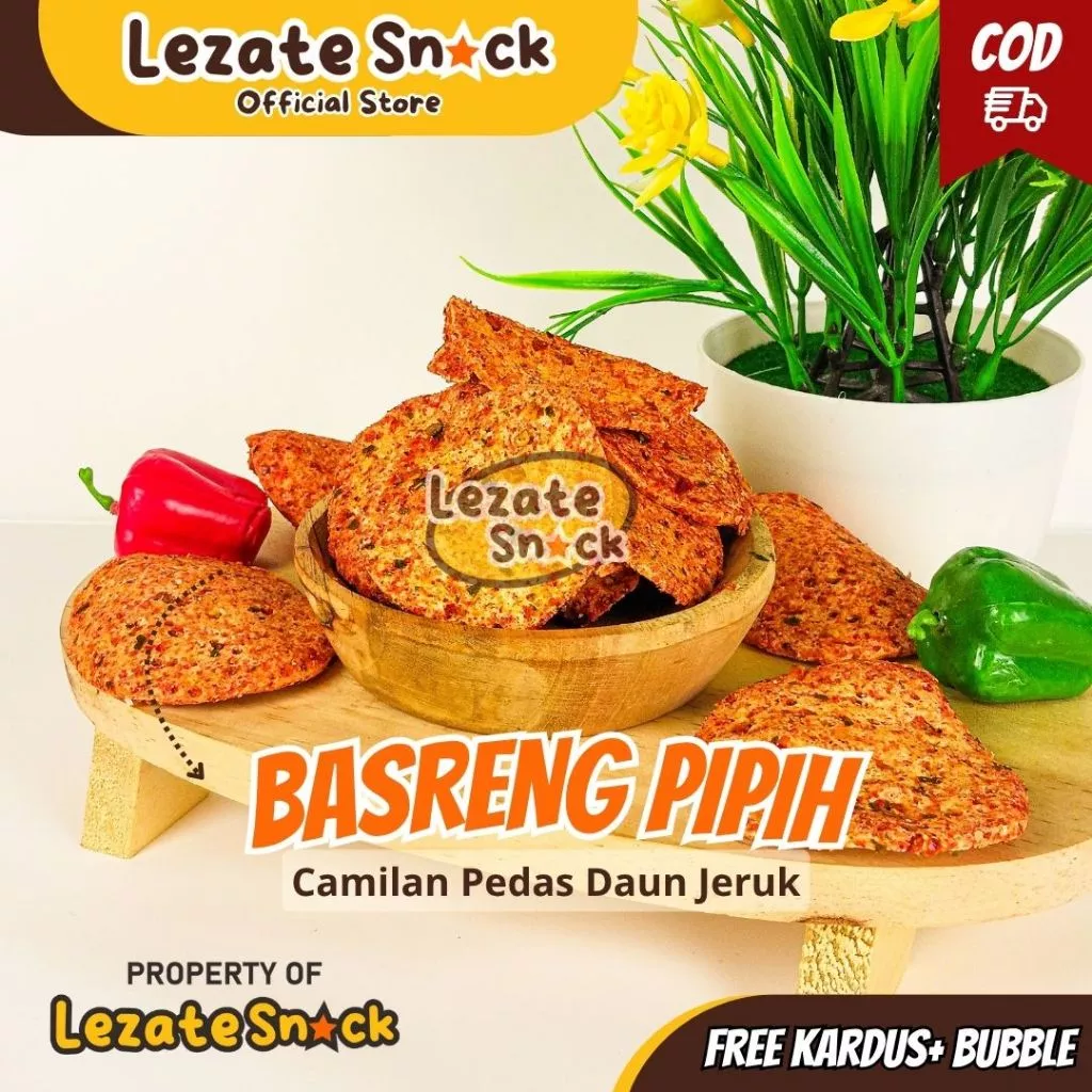 Spicy Basreng with Lime Leaves 150GR Flat Shape Coin Lime Leaf Basreng Bastik Basko Spicy Lime Leaves Food Snacks DELICIOUSKeripik