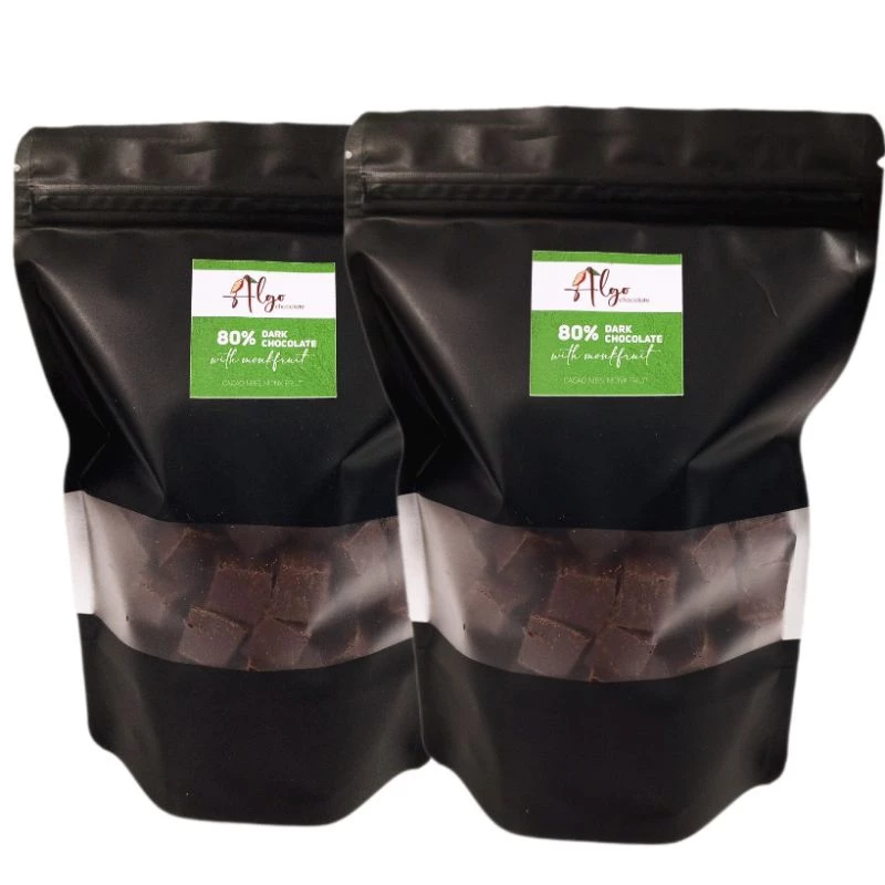 80% Chocolate with Monkfruit 1kg Ready-to-Eat by Algo Produce