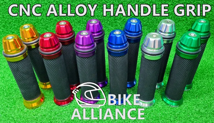 ✔READY STOCK✔ ALLOY CNC HANDLE GRIP UNIVERSAL MOTORCYCLE HAND GRIP