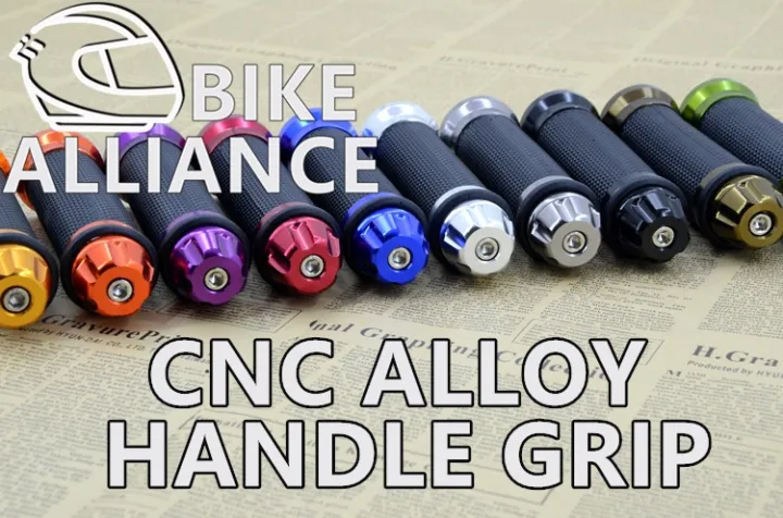 ✔READY STOCK✔ ALLOY CNC HANDLE GRIP UNIVERSAL MOTORCYCLE HAND GRIP