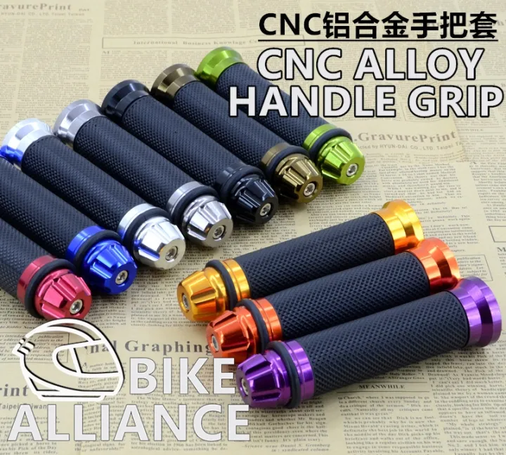 ✔READY STOCK✔ ALLOY CNC HANDLE GRIP UNIVERSAL MOTORCYCLE HAND GRIP