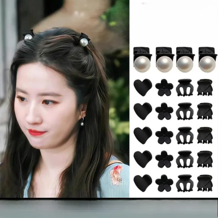 Small bangs clip forehead black headdress princess head small clip