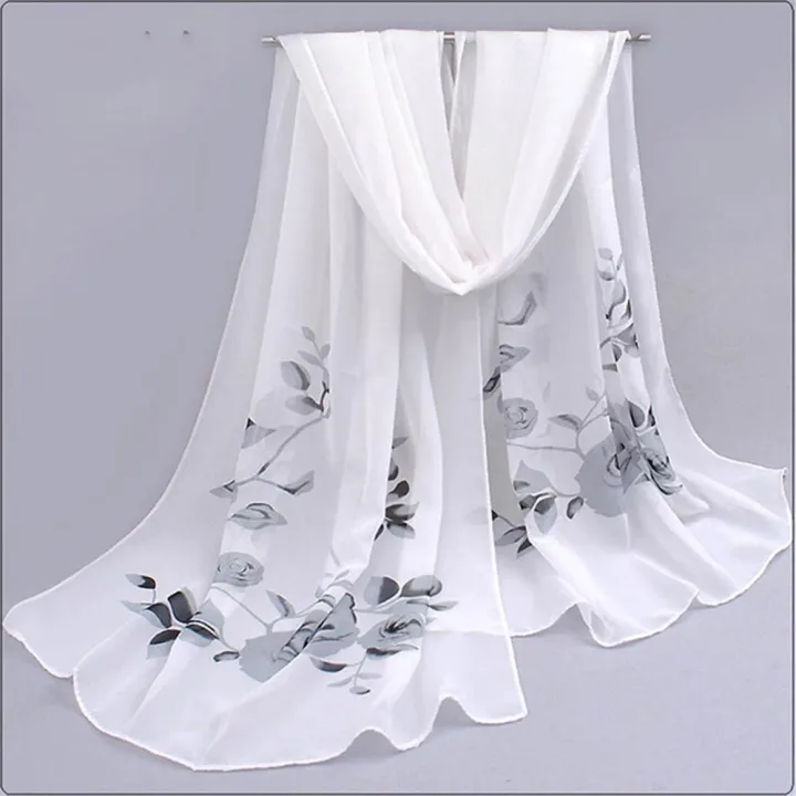 shopScarf Woman Muslim Silk Chiffon Female Summer Sunscreen Scarves Shawls and Wraps Spring Women Fashion Scarf Foulard