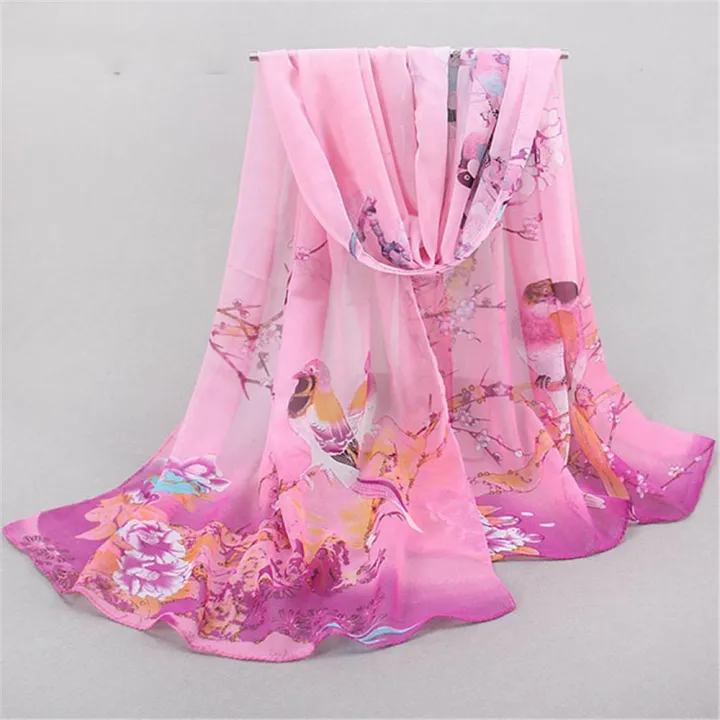 shopScarf Woman Muslim Silk Chiffon Female Summer Sunscreen Scarves Shawls and Wraps Spring Women Fashion Scarf Foulard