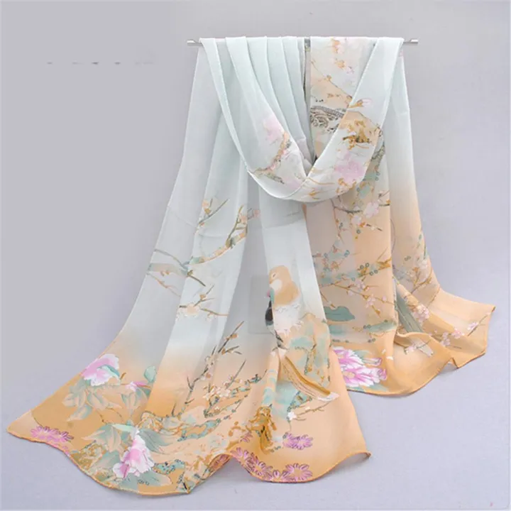 shopScarf Woman Muslim Silk Chiffon Female Summer Sunscreen Scarves Shawls and Wraps Spring Women Fashion Scarf Foulard