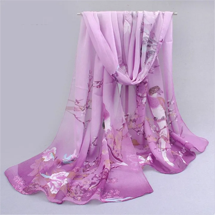 shopScarf Woman Muslim Silk Chiffon Female Summer Sunscreen Scarves Shawls and Wraps Spring Women Fashion Scarf Foulard
