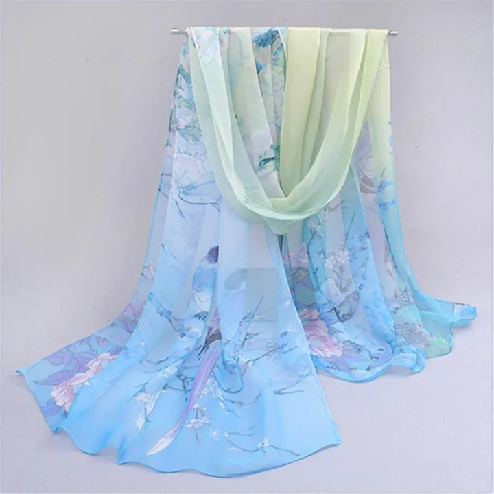 shopScarf Woman Muslim Silk Chiffon Female Summer Sunscreen Scarves Shawls and Wraps Spring Women Fashion Scarf Foulard