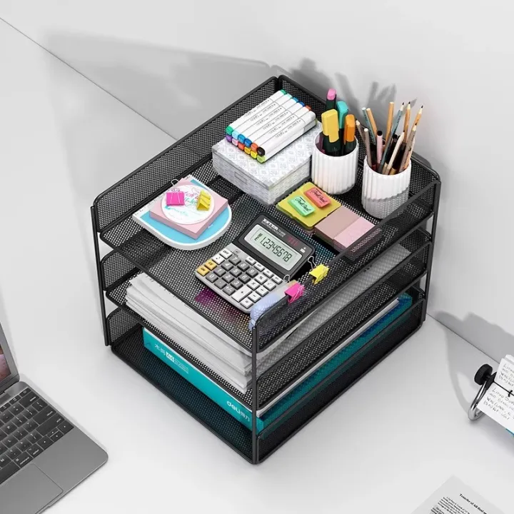 Office Desk Multi-layer File Frame Document Storage Rack Desktop Bookshelf All Office Supplies Organizer Rack Storage Box