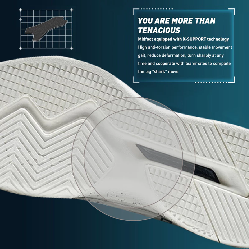 XTEP Shark Support Wear-Resistant High-Top Cushioning Rebound Men Basketball Shoes