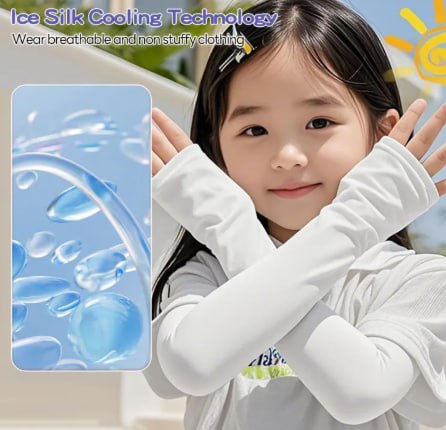 Mumystation Children HandSock Muslim Ice Silk Sleeve Fashion Summer Arm Sleeve UV Protection Sarung Tangan Budak