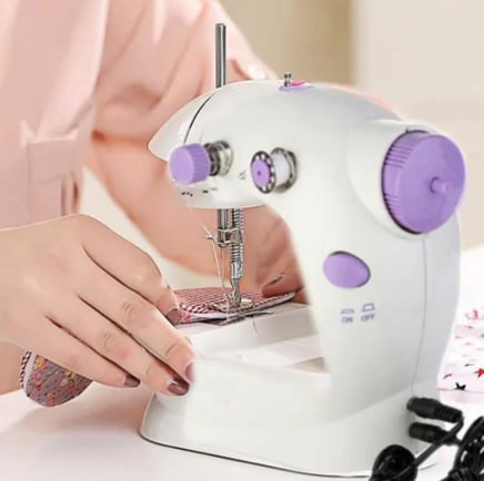 Mini Electric Sewing Machine - Multifunctional Household Stitches, Double Thread and Speed, 12 Functions