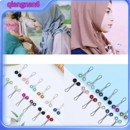 4/8/12Pcs/lot Anti Slip Brooch Headscarf Shawl Scarf Lady Muslim Fixed Pins Scarf Hijab Clips Stylish Brooch for Women Jewelry