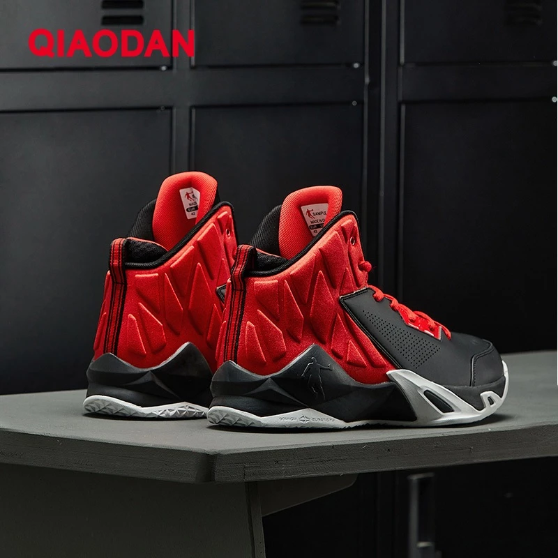 Qiaodan Men Basketball Shoes Comfortable Soft Lightweight Synthetic Leather Anti-slip XM1570145