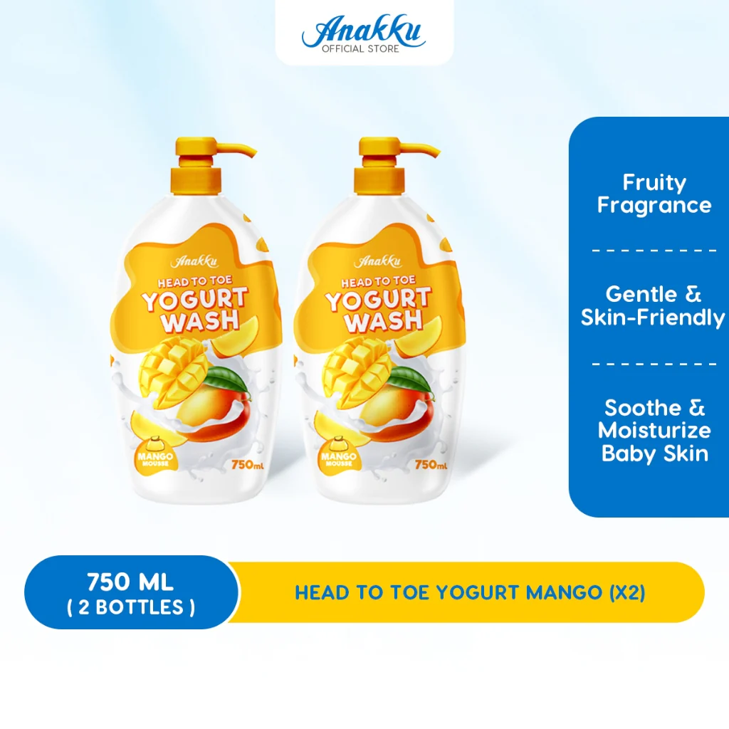 Baby Head To Toe Yogurt Body Wash Baby Bath Sabun Mandian Bayi Strawberry Cherry Mango 750ml HTTY7501