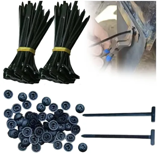 50pcs Heavy Duty Cable Ties Nylon Ikatan Kabel Tetap Self-Locking Plastic Tie Buckle Car Daily Repair Universal 扎带扣