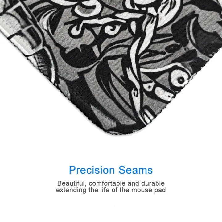 Black and White Dragon Mouse Pad Extended Large Gaming Mousepads with Stitched Edge Desk Pad For Home Office