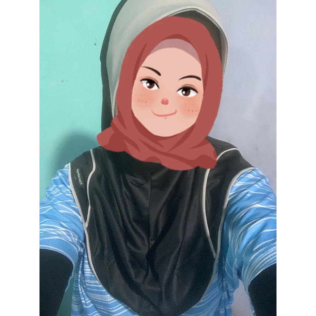 dssarzalheejab Sport Hijab-Black Tudung Sukan Muslimah