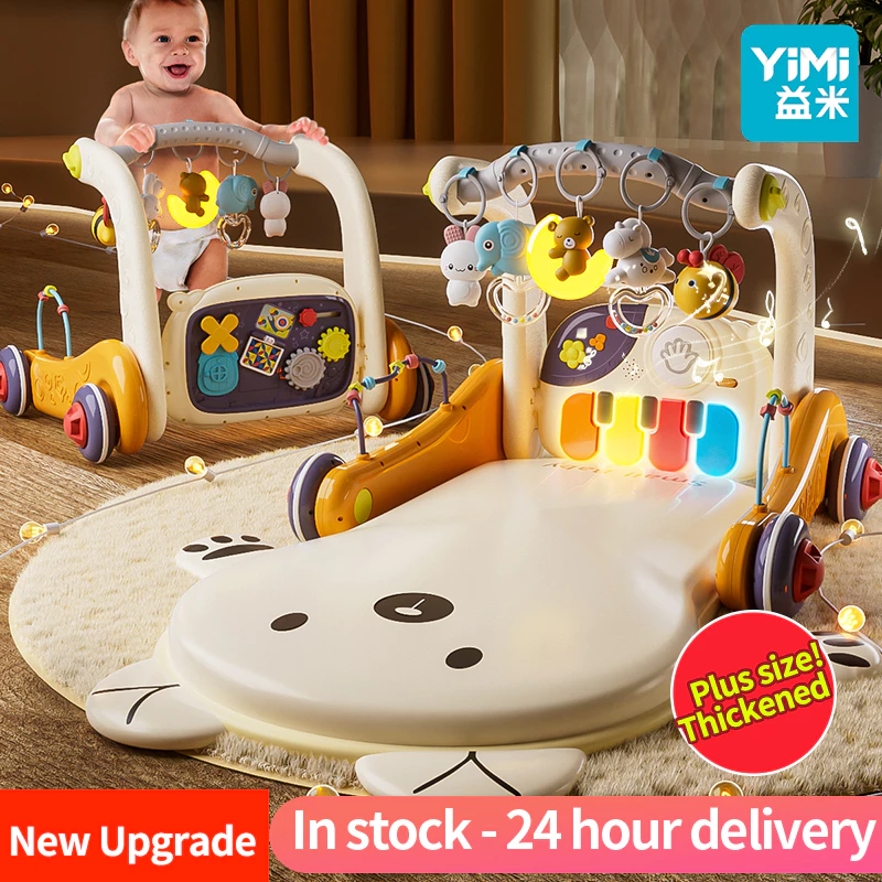 IMI 4 in 1 New Born Baby Gym Playmat Pedal Piano Fitness Frame