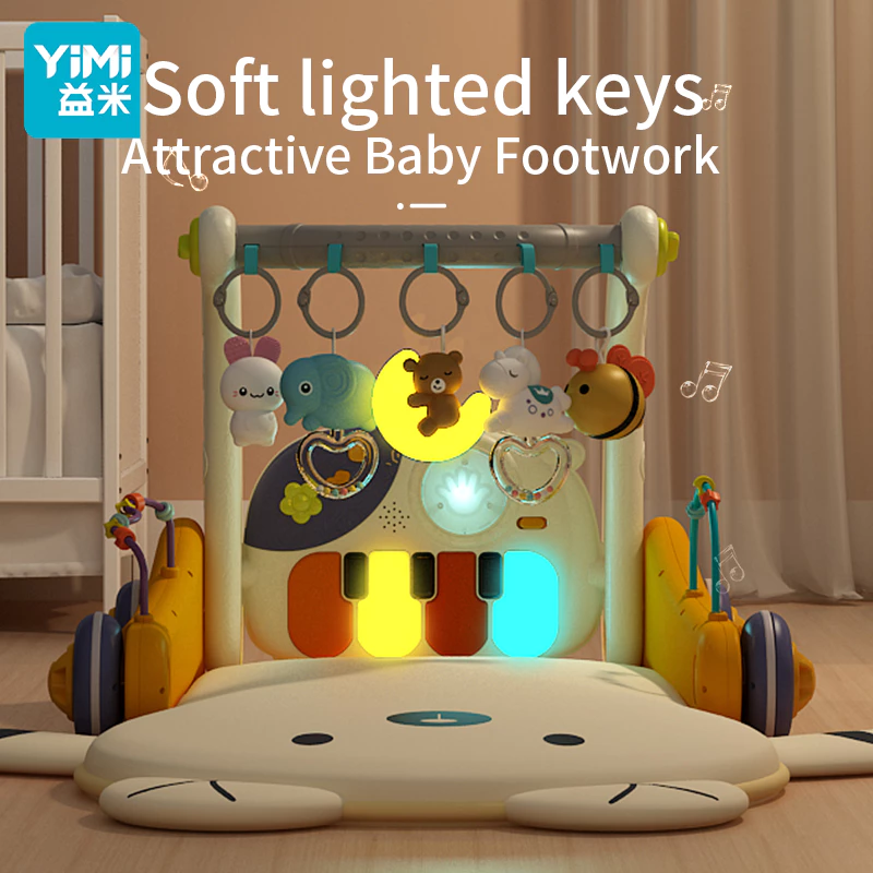 IMI 4 in 1 New Born Baby Gym Playmat Pedal Piano Fitness Frame