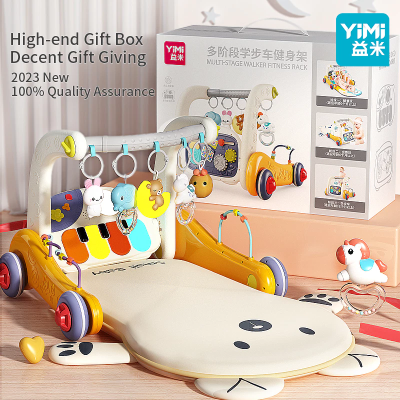 IMI 4 in 1 New Born Baby Gym Playmat Pedal Piano Fitness Frame