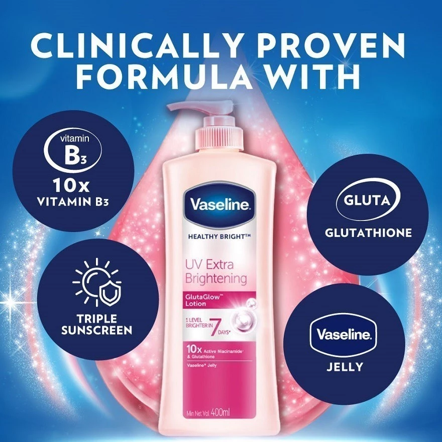VASELINE Health VASELINE Healthy Bright Lotion UV Extra Brightening 320mly Bright Lotion UV Extra Brightening 320ml