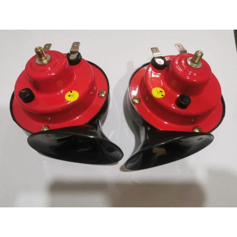 2pcs Type R Car Horn / Hon Kereta Snail BM 120db Horn Kereta kuat bunyi Twin Tone Air Horn 12V Relay