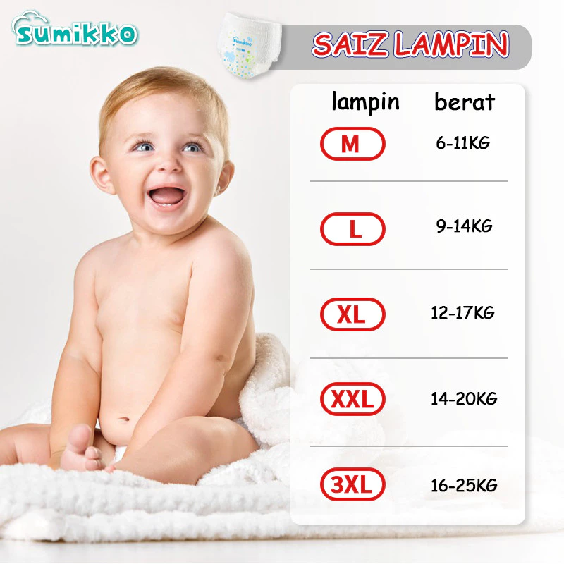 Sumikko Baby Diapers pants 50pcs Premium Diapers