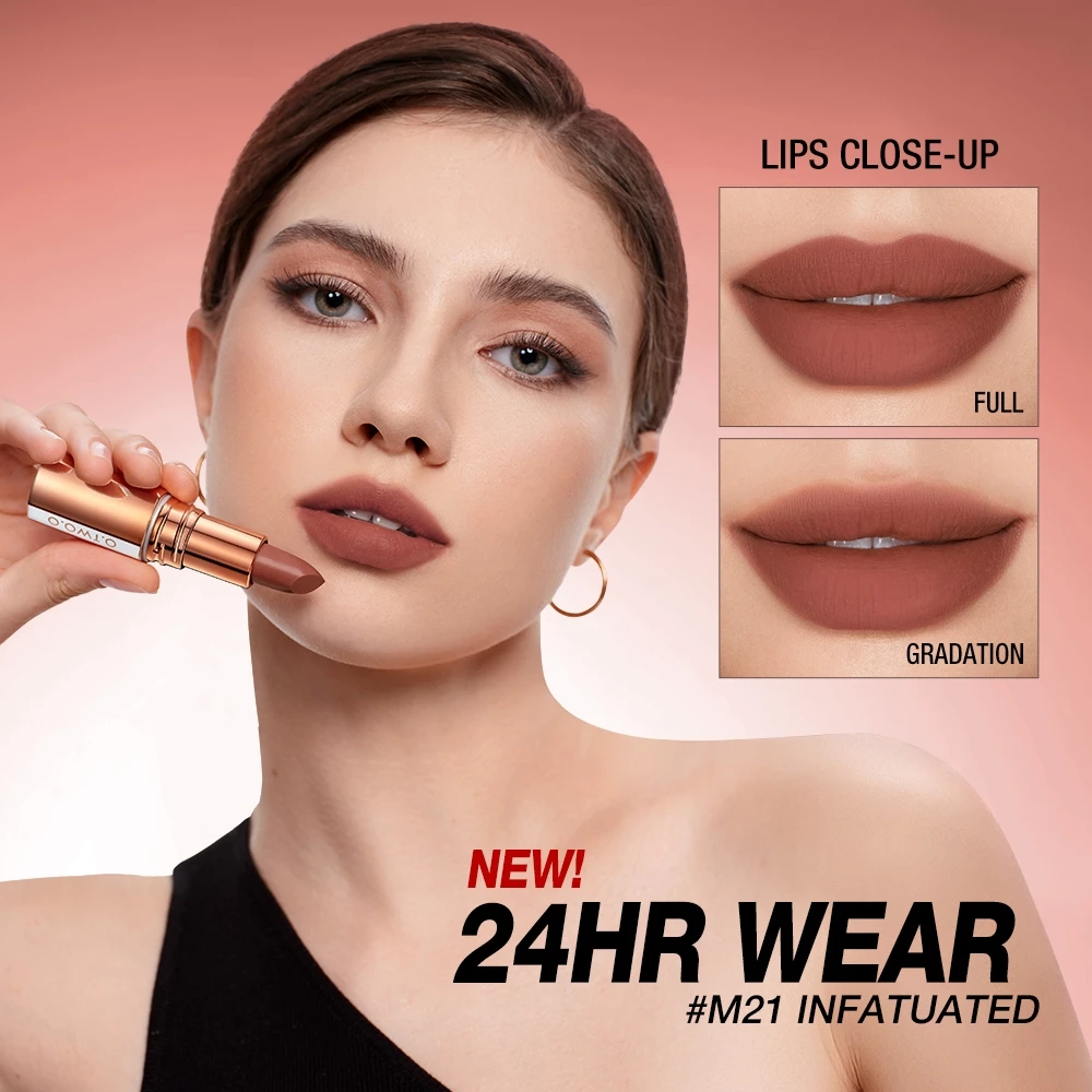 O.TWO.O Lipstick Matte Waterproof Gincu Kalis Air 11 Warna