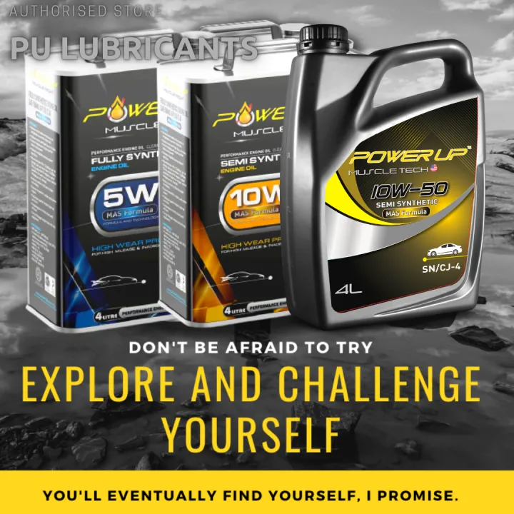 10W-50 Engine Oil Power Up with MAS Formula Semi Synthetic SN-CJ4 - 4Liter