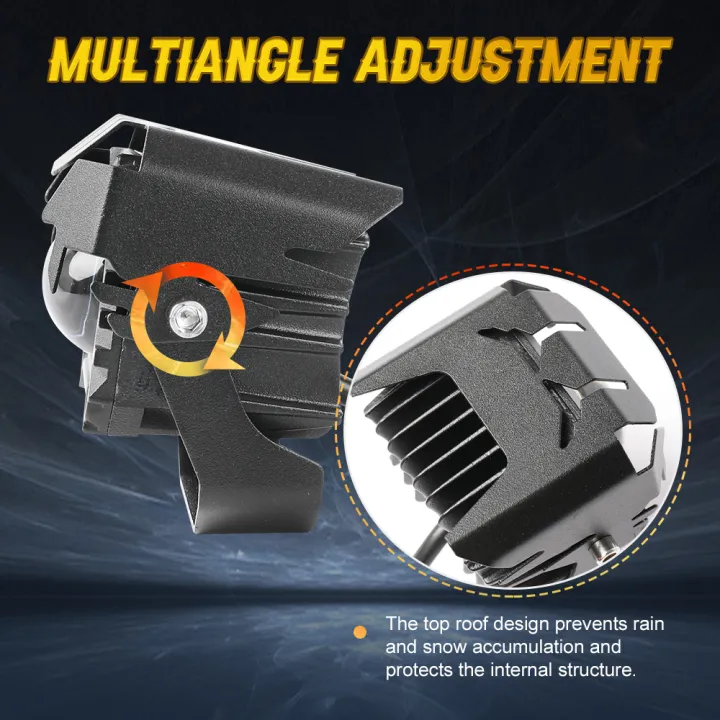 2PCs Mini Light Spotlight 3INCH 12000LM Flood 12V 24V Dual-color 6000K 3000K Offroad LED Light Bar For Trucks 4X4 4WD SUV