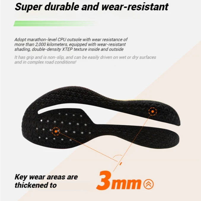 XTEP Sneakers 2000KM 3.0 Men Running Shoes Rebound Support Professional Cushioning Shock Absorption Women Sneakers Shoes