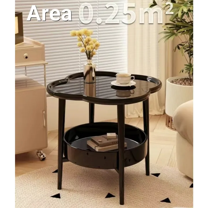 OTA Four Leaf Tea Maja Sisi Table Side Table Double Layer Bedside Table
