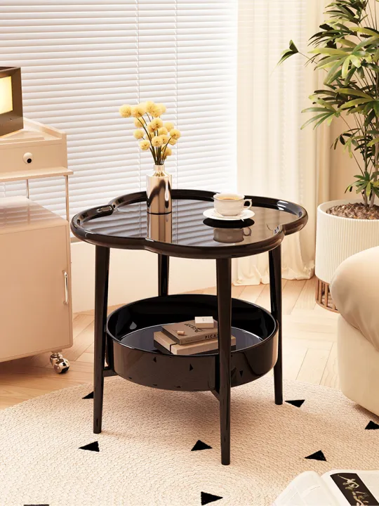 OTA Four Leaf Tea Maja Sisi Table Side Table Double Layer Bedside Table
