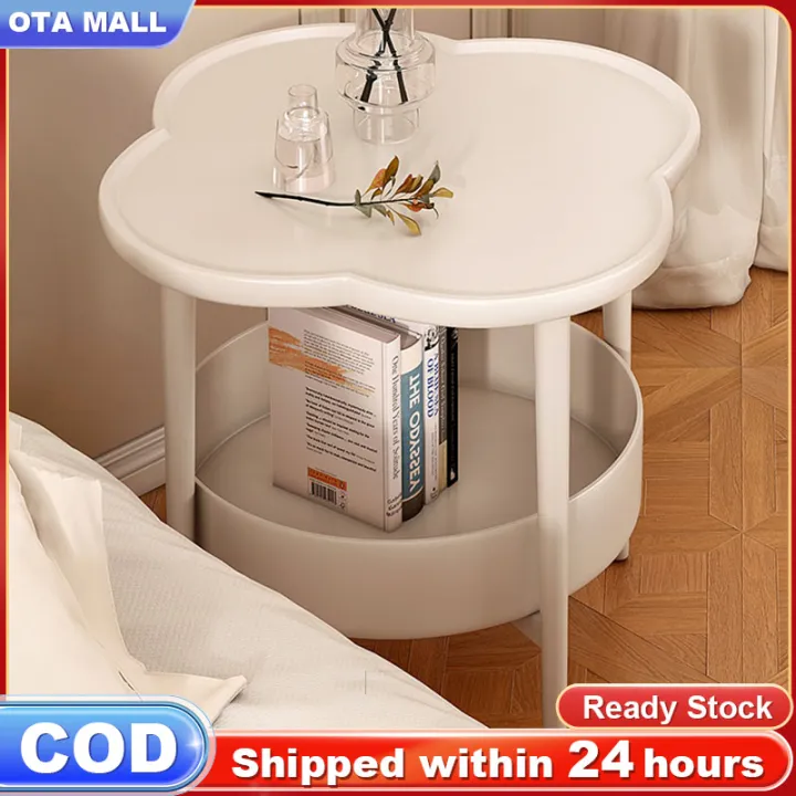 OTA Four Leaf Tea Maja Sisi Table Side Table Double Layer Bedside Table