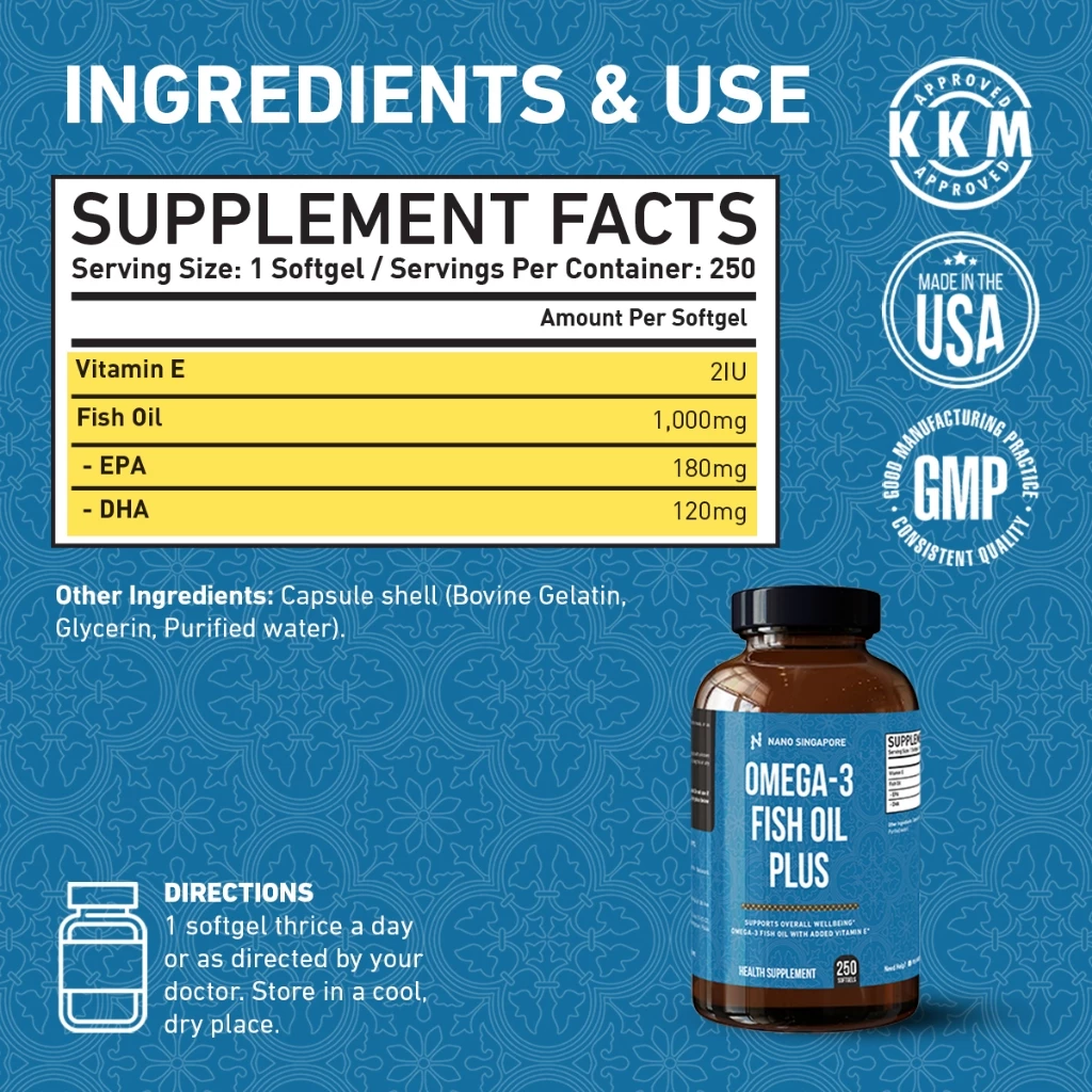 Nano Singapore Men’s Power & Vitality Combo – Tongkat Ali Plus, Multivitamin, Omega 3 for Energy, Performance & Strength