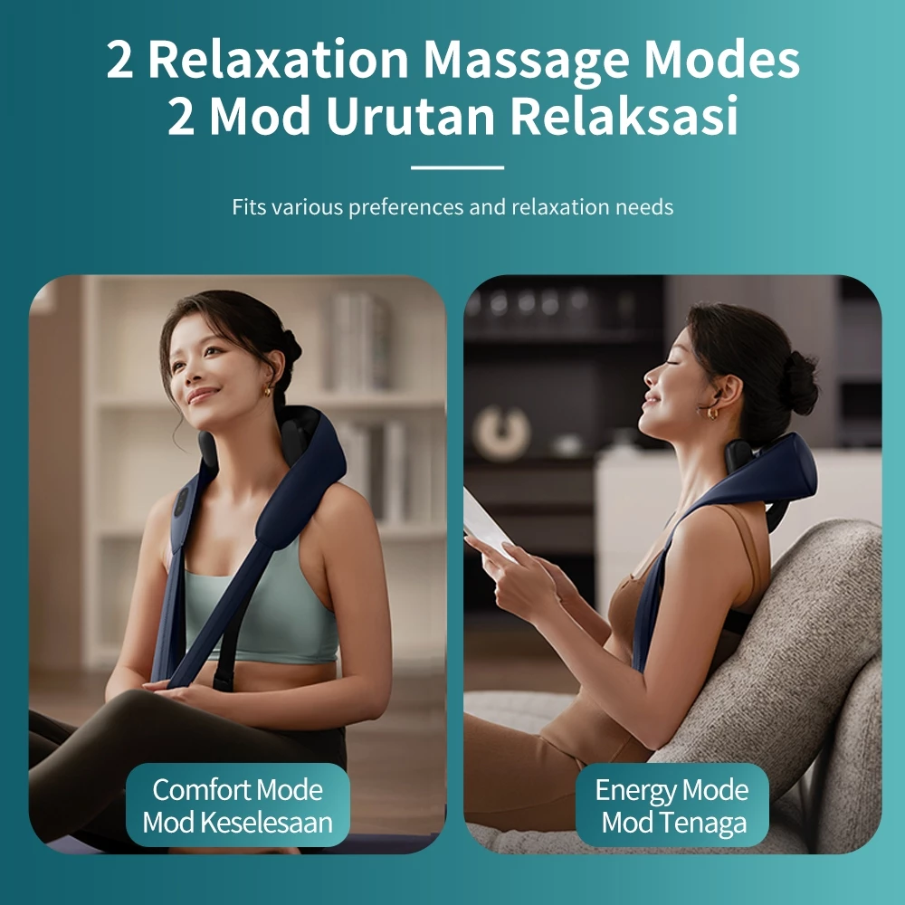 Philips Neck and Shoulder Massager with Heat Compress Hand-Simulated Kneading Neck Pain Relief mesin urut leher dan bahu