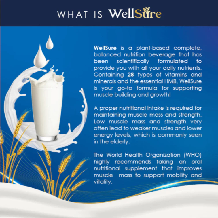 Kinohimitsu Wellsure 850g Minuman Protein Tumbuhan Seharian