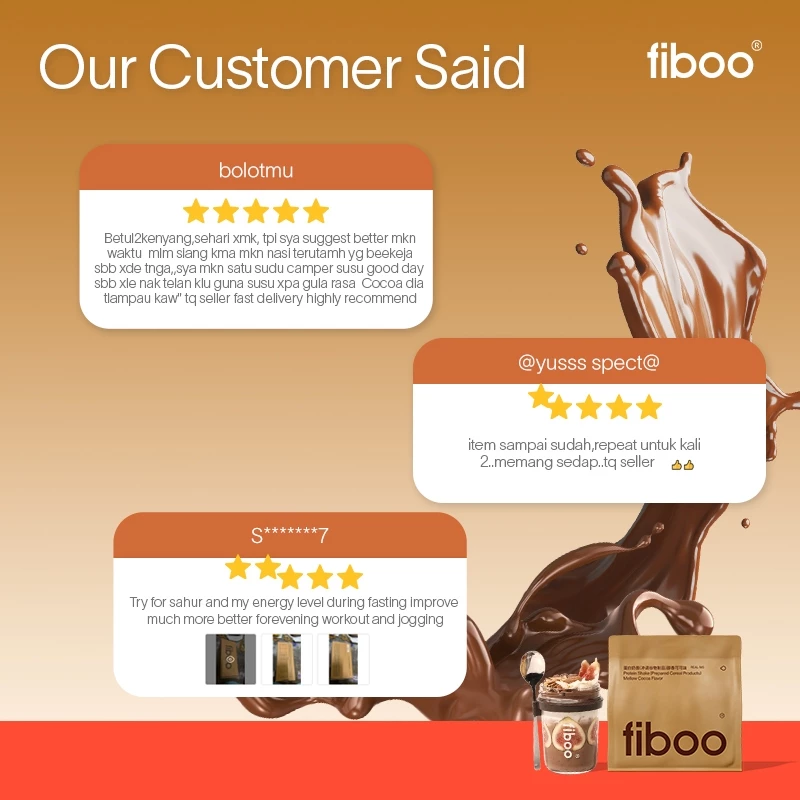 Fiboo Whey Protein Diet Shake Diet Grain Meal Replacement For Weight Loss (280g/400g)