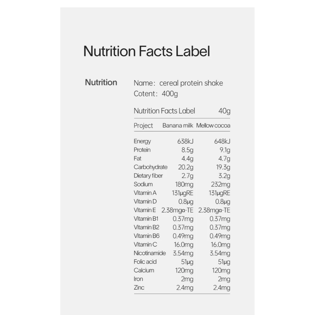 Fiboo Whey Protein Diet Shake Diet Grain Meal Replacement For Weight Loss (280g/400g)