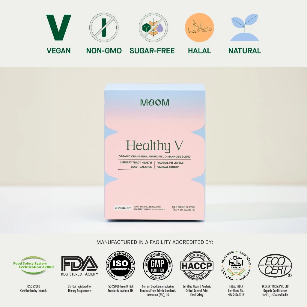 Moom Health  Healthy V. Natural Support for UTIs, Vaginal Health, Urinary Tract Health