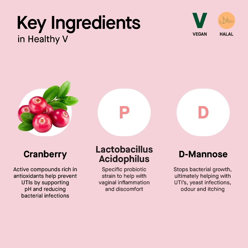 Moom Health  Healthy V. Natural Support for UTIs, Vaginal Health, Urinary Tract Health