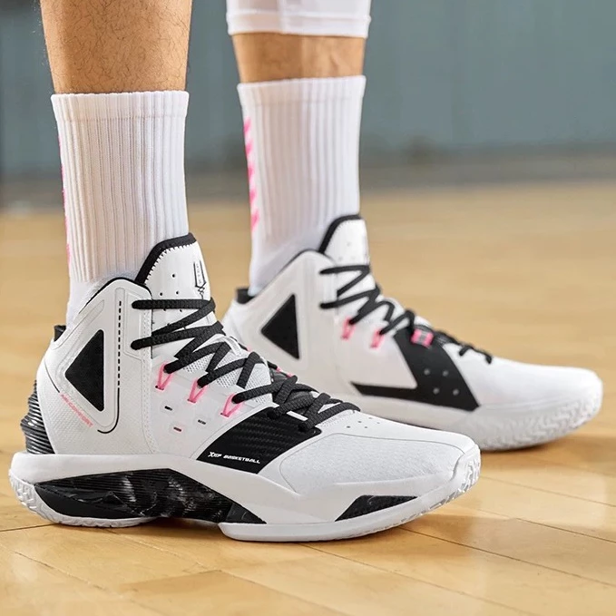 【XTEP】Qixi2.0 | Kasut Basketball Shoes Non slip Wear Resistant Sports Shoes High-top Shoes
