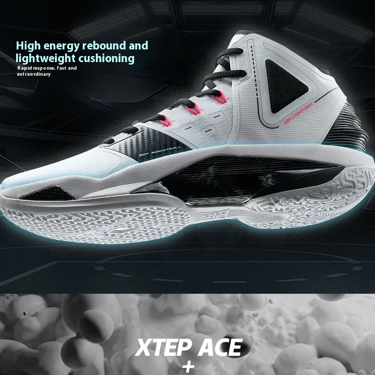 【XTEP】Qixi2.0 | Kasut Basketball Shoes Non slip Wear Resistant Sports Shoes High-top Shoes