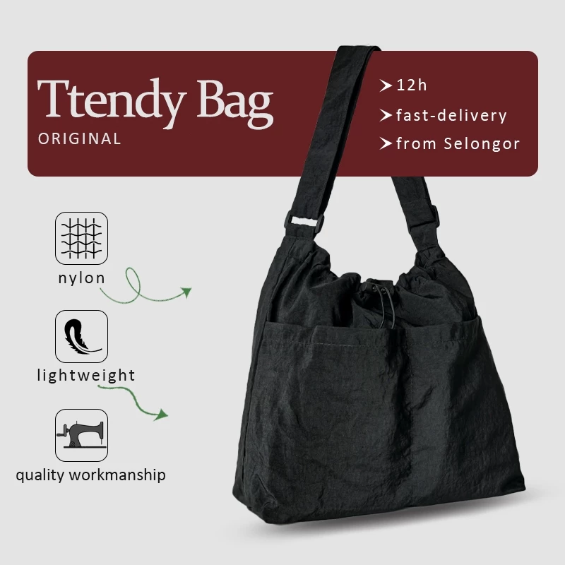 Nylon Crossbody Bag Women Large Capacity Sling Bag Perempuan Korean Shoulder Bag Fashion