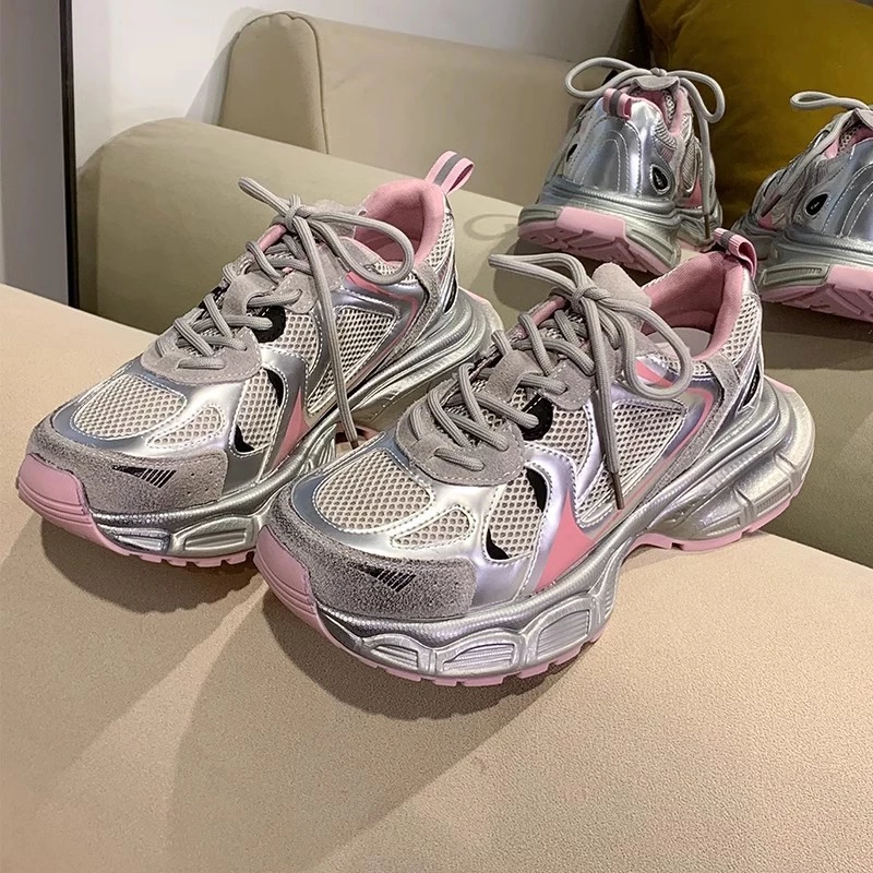 Retro Daddy Shoes Thick-Soled Heightening Casual Sports Shoes Women's Shoes